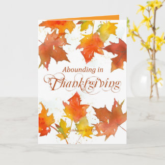 Tarjeta Escritura del Día de Acción de Gracias Colossians