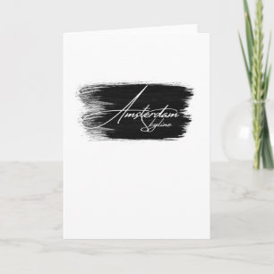 Tarjeta Escritura en la línea aérea de Amsterdam