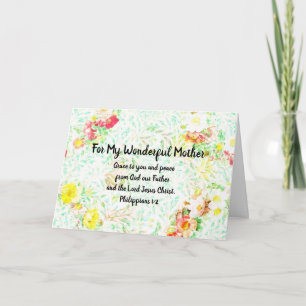 Tarjeta Escritura floral Día de la Madre Filipinas 1:2