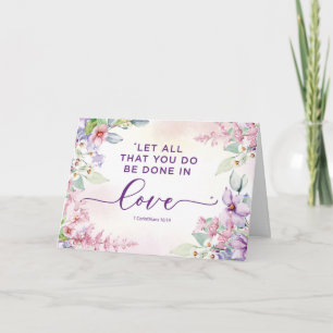 Tarjeta Escritura religiosa de amor El día de San Valentín