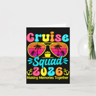 Tarjeta escuadra de crucero 2026 creando recuerdos grupo f