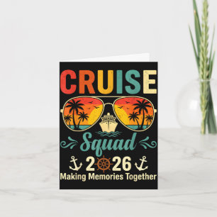 Tarjeta escuadra de crucero vacaciones de verano 2026 fami