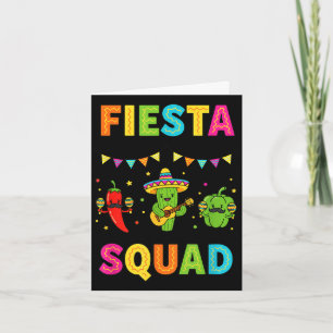 Tarjeta escuadra de la fiesta cactus bonito pimiento pimie