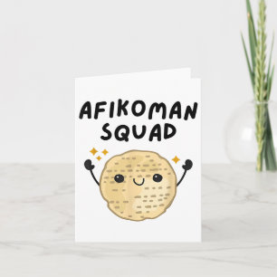 Tarjeta Escuadrón de Afikoman Pover Cute Pesach Niños Pequ
