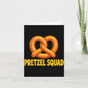 Tarjeta escuadrón de amantes de pretzels retorcidos