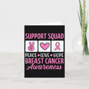 Tarjeta Escuadrón De Apoyo Al Cáncer De Mama Para Los Guer