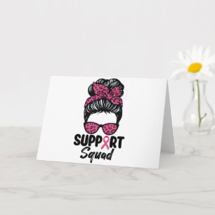 Tarjeta Escuadrón de Apoyo Moño Desordenado Guerrera Rosa