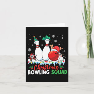 Tarjeta Escuadrón de boliche de navidades Dabbing Santa Fu