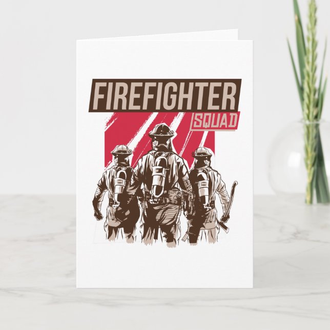 Tarjeta Escuadrón de bomberos orgulloso (Anverso)