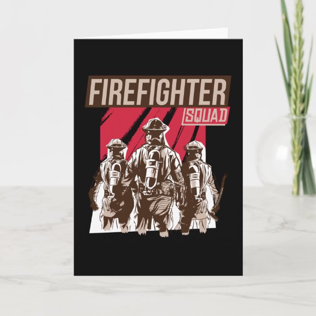 Tarjeta Escuadrón de bomberos orgulloso (Anverso)