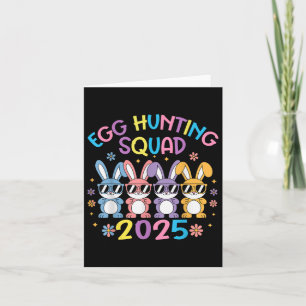 Tarjeta Escuadrón de Caza de Huevos 2025 Feliz Familia Con