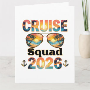 Tarjeta Escuadrón de Crucero 2026 - Atardecer Retro