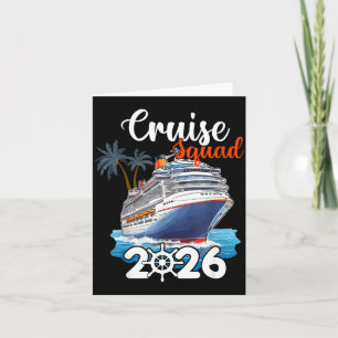 Tarjeta escuadrón de crucero 2026 navegando playa de hawai