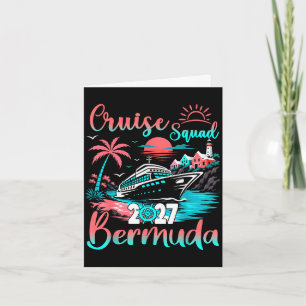 Tarjeta escuadrón de crucero bermuda 2027 vacaciones tropi