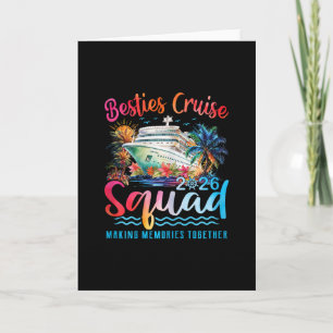 Tarjeta Escuadrón de crucero de amigas 2026 Vacaciones de 