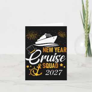 Tarjeta Escuadrón de crucero de año nuevo 2027 Reunión de 