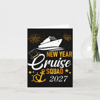 Tarjeta Escuadrón de crucero de año nuevo 2027 Reunión de