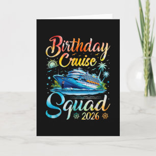 Tarjeta Escuadrón de crucero de cumpleaños 2026 Fiesta de