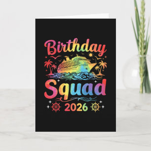 Tarjeta Escuadrón de crucero de cumpleaños 2026 Fiesta de 