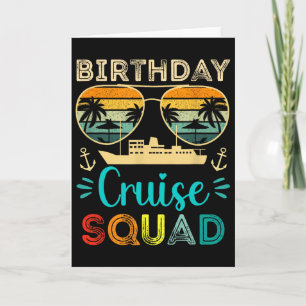 Tarjeta Escuadrón de crucero de cumpleaños Vacaciones de c