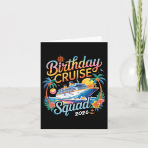 Tarjeta Escuadrón de crucero de cumpleaños Vacaciones de c