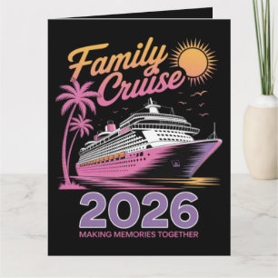 Tarjeta Escuadrón de crucero familiar viaje coincidente de