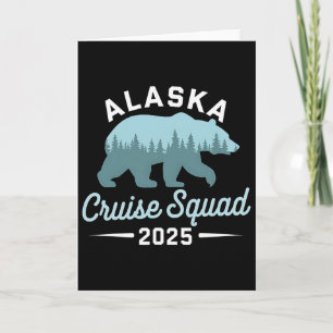 Tarjeta escuadrón de crucero por Alaska 2025 vacaciones fa