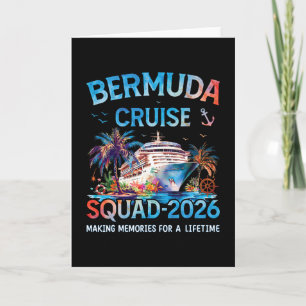 Tarjeta Escuadrón de crucero por Bermudas Vacaciones famil