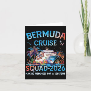 Tarjeta Escuadrón de crucero por Bermudas Vacaciones famil