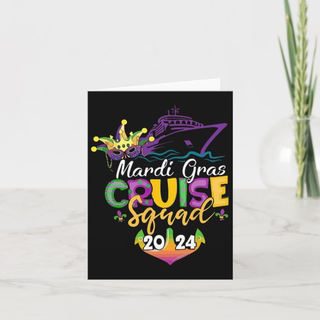 Tarjeta Escuadrón de cruceros Mardi Gras (Anverso)