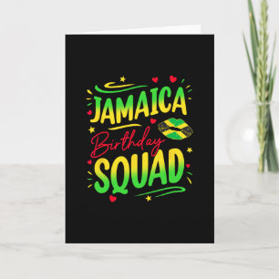 Tarjeta Escuadrón de cumpleaños de Jamaica Viaje de chicas