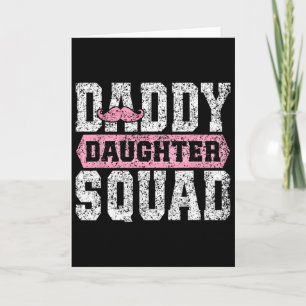Tarjeta Escuadrón de papá e hija coincidentes padre hijas