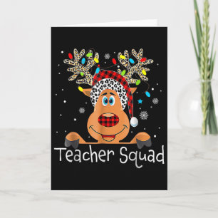 Tarjeta Escuadrón de profesores reno Navidad Xmas