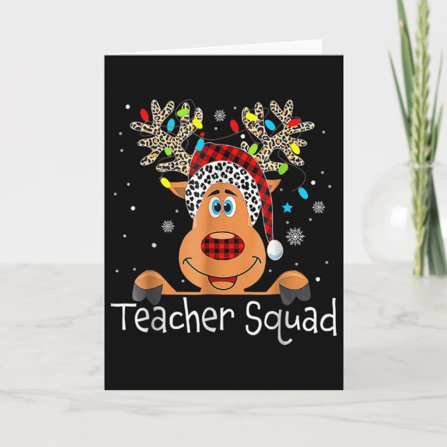Tarjeta Escuadrón de profesores reno Navidad Xmas  (Anverso)