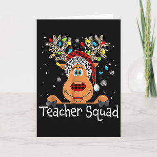 Tarjeta Escuadrón de profesores Reno Profesor Navidad Xmas