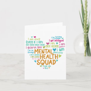 Tarjeta Escuadrón de Salud Mental Love Heart Facts Salud M