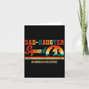 Tarjeta escuadrón vintage retro papá hija día del padre