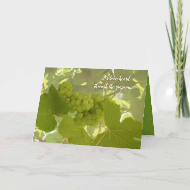 Tarjeta escuchada a través de la pompa, felicitaciones, ve (Anverso)