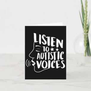 Tarjeta Escuchar voces autistas Autismo Mamá Autismo Aware