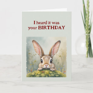 Tarjeta Escuché que fue tu cumpleaños Gran Conejo de Tierr