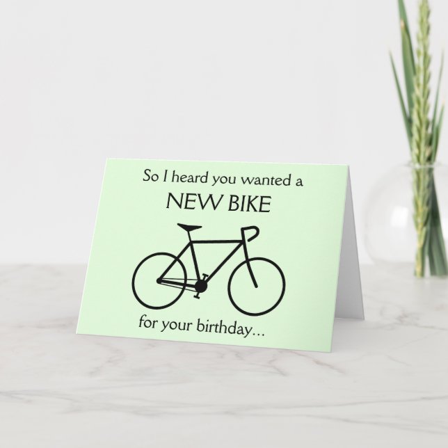 Tarjeta Escuché que querías una NUEVA BIKE para tu cumplea (Anverso)