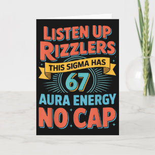 Tarjeta Escuchen Rizzlers Este Sigma Tiene 67 Energía de A
