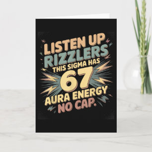 Tarjeta Escuchen Rizzlers Este Sigma Tiene 67 Energía de A