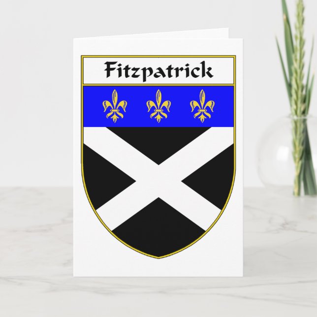 Tarjeta Escudo de armas de Fitzpatrick/escudo de la (Anverso)