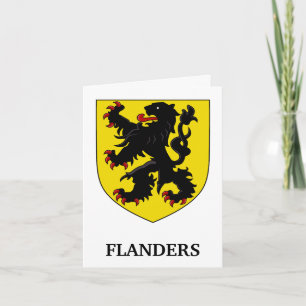 Tarjeta Escudo de Armas de Flandes León Heráldico
