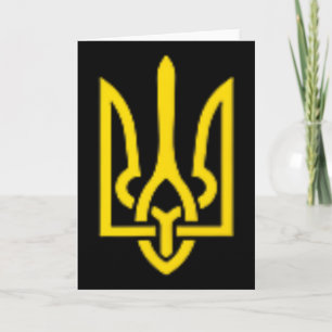 Tarjeta Escudo de armas de Ucrania Tryzub de Volodymyr Zel