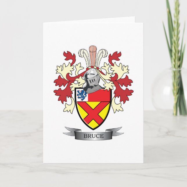 Tarjeta Escudo de armas del escudo de la familia de Bruce (Anverso)