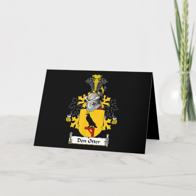 Tarjeta Escudo de Armas Den Otter - Crest Familiar (Anverso)