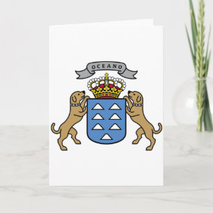 Tarjeta Escudo de armas Símbolo oficial de las Islas Canar