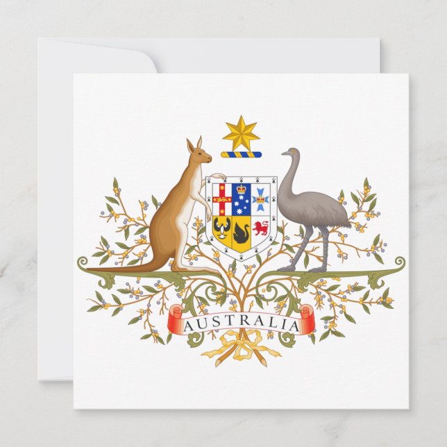 Tarjeta Escudo de Australia (Anverso)